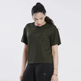 Tf-Olive Green Oversize Women Tee