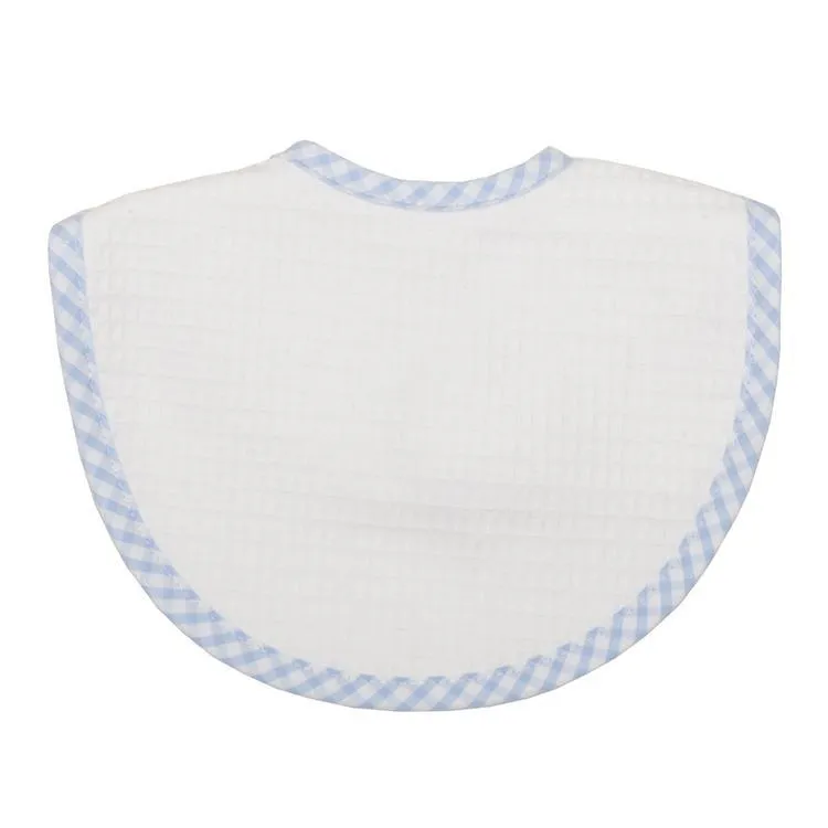 3 Martha's Medium Bib Pique - in Gray, Pink, Yellow, Blue or Green Check