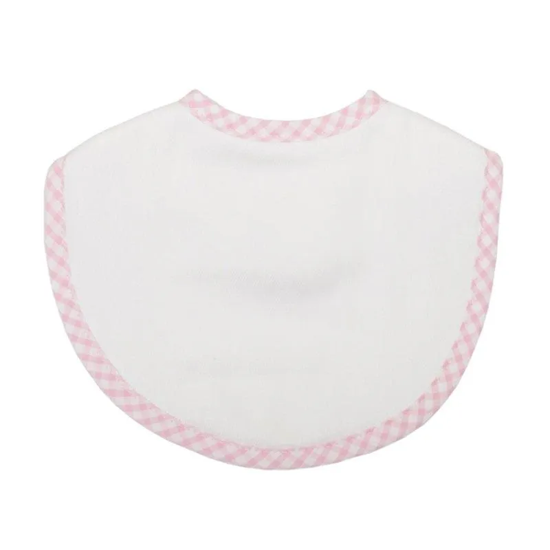 3 Martha's Medium Bib Pique - in Gray, Pink, Yellow, Blue or Green Check