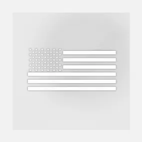 All White American Flag Transfer