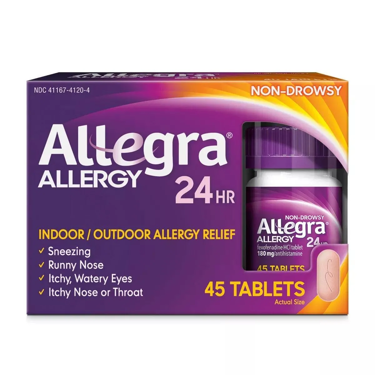 Allegra Adult 24HR Tablet 180 mg, Allergy Relief