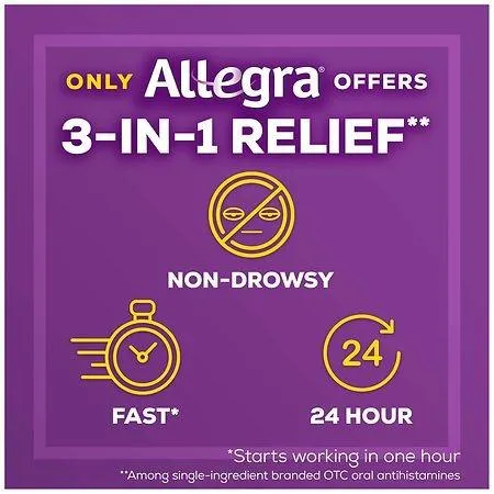 Allegra Adult 24HR Tablet 180 mg, Allergy Relief