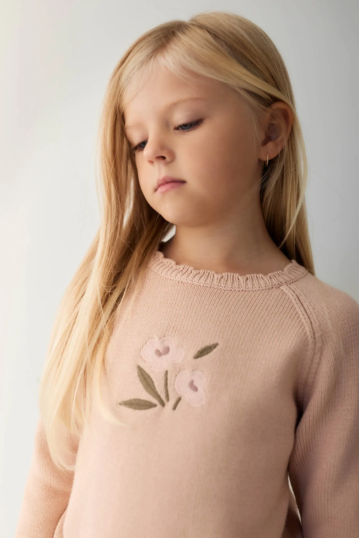 Audrey Knitted Jumper - Dusky Rose Petite Goldie