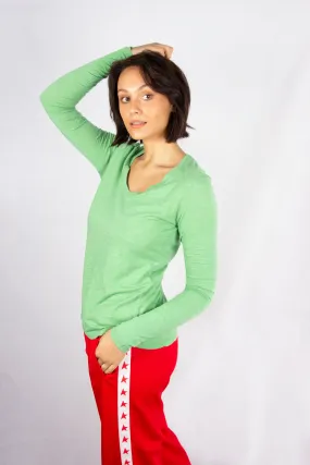 AV JAC49 Long Sleeve Tee in Aloe Vera