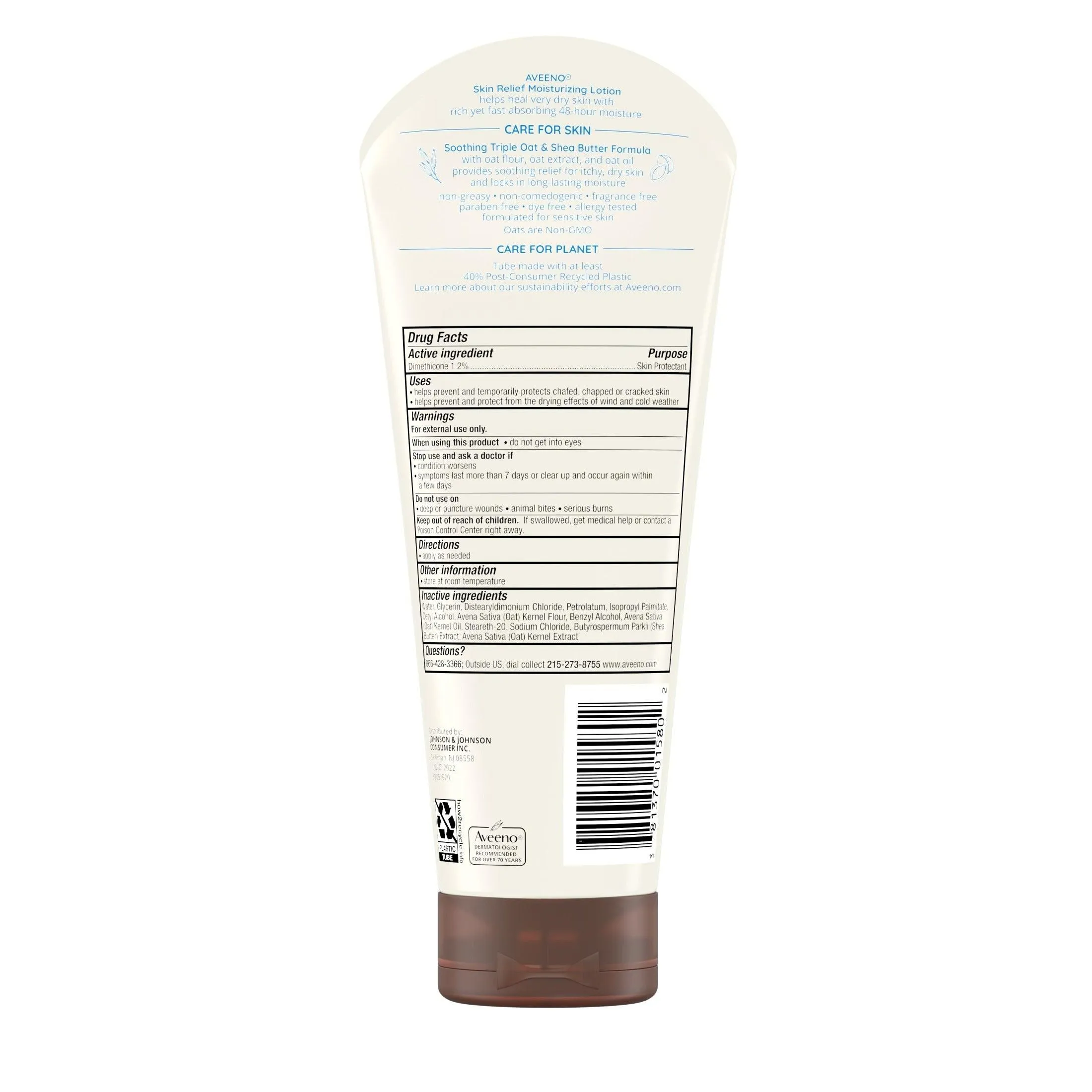 Aveeno Skin Relief Moisturizing Body Lotion with Oat & Shea Butter for Very Dry Skin - 8oz