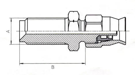 B & H Standard - Bulkhead fixed male concave seat