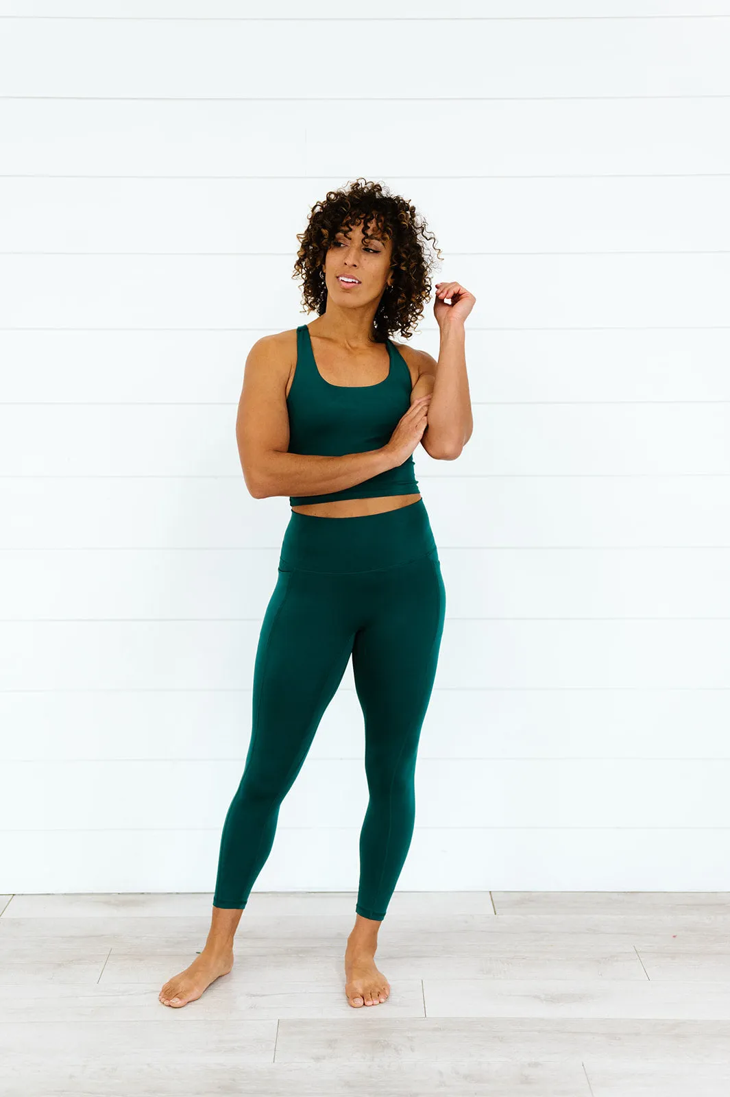 Balance High Waisted Leggings | Pine