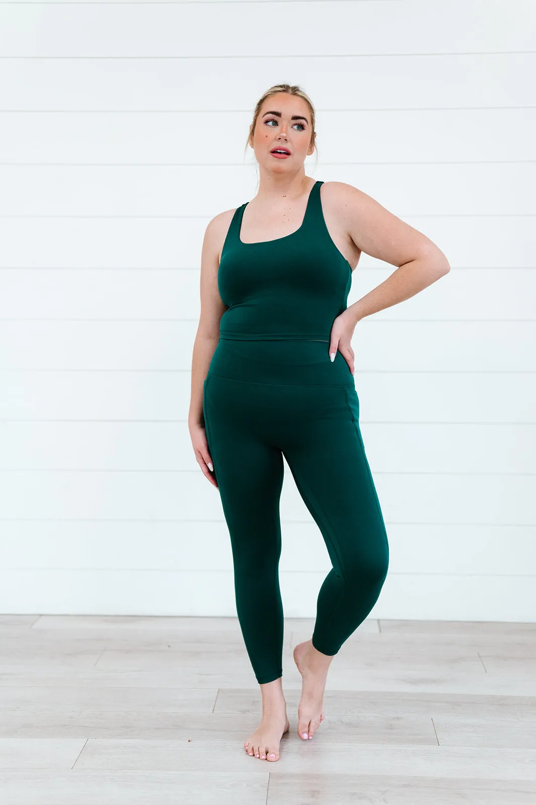 Balance High Waisted Leggings | Pine