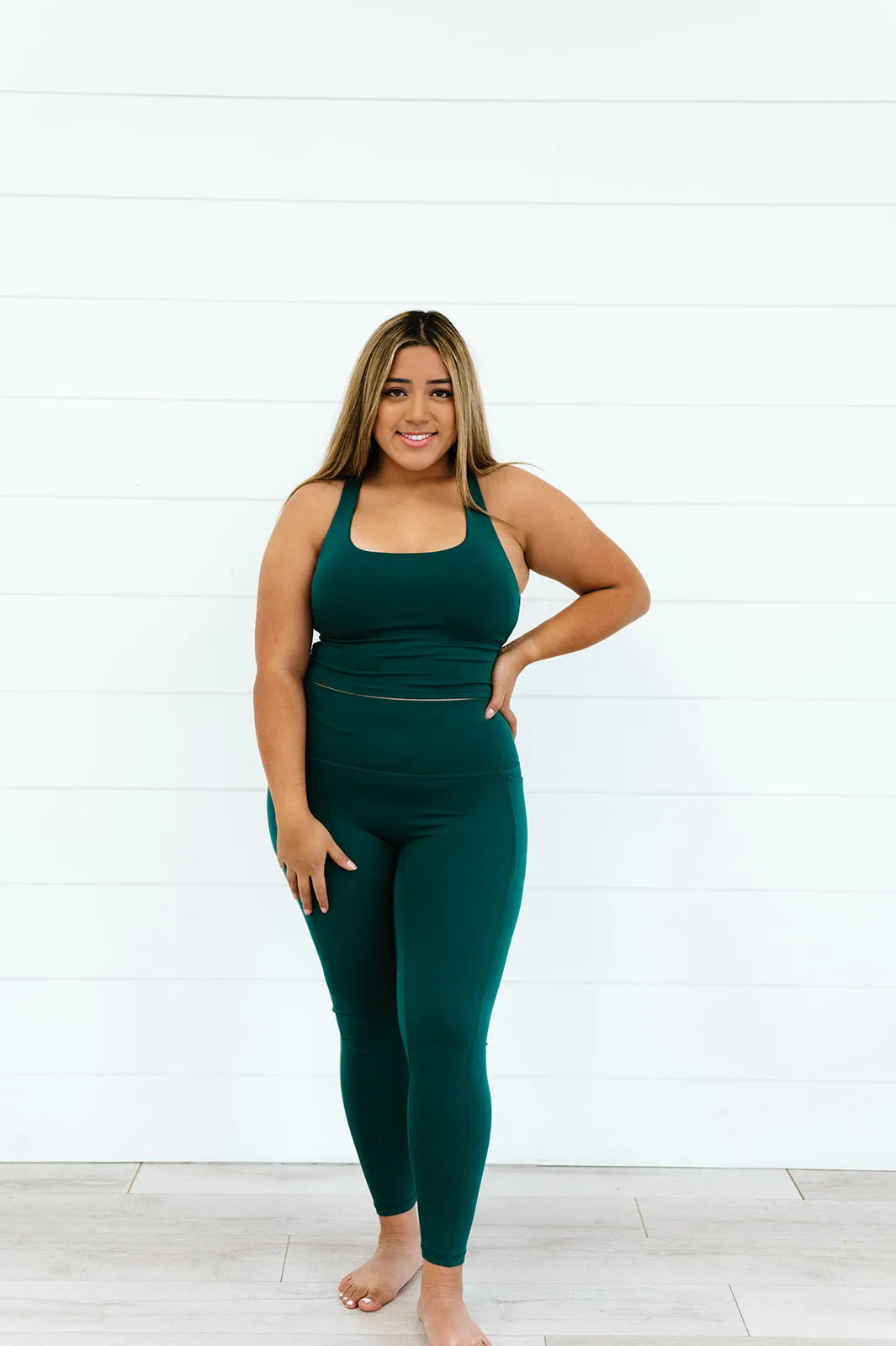 Balance High Waisted Leggings | Pine