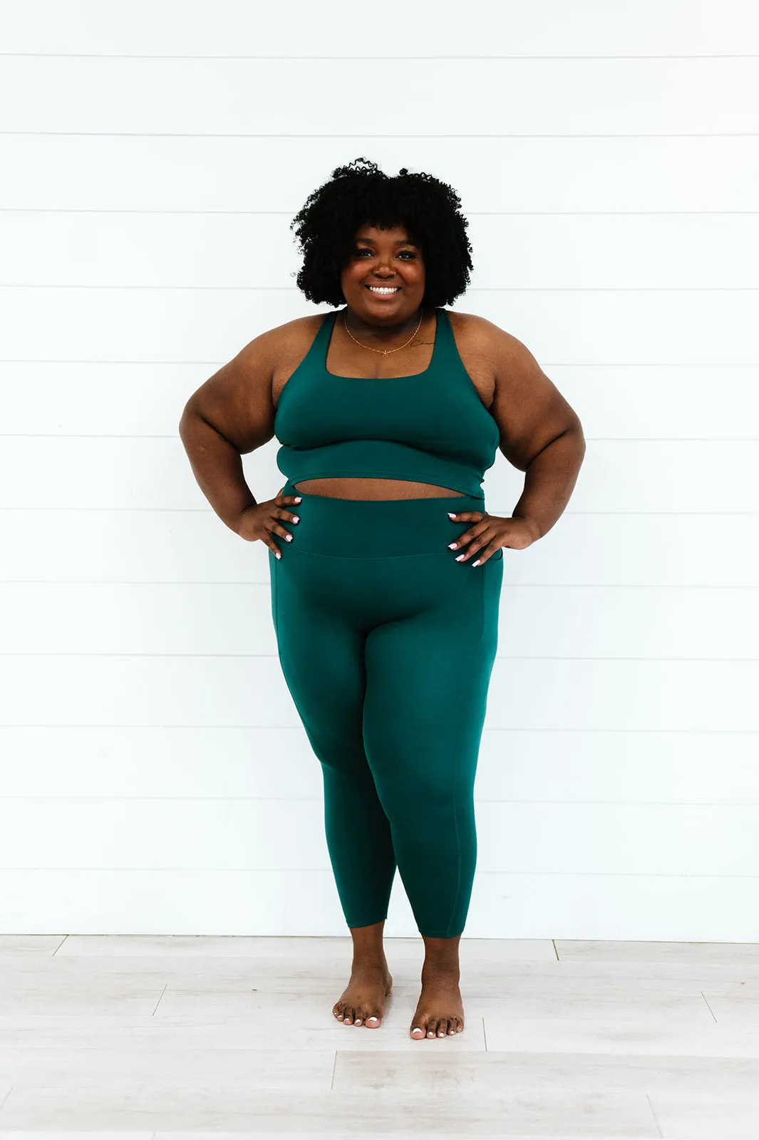 Balance High Waisted Leggings | Pine