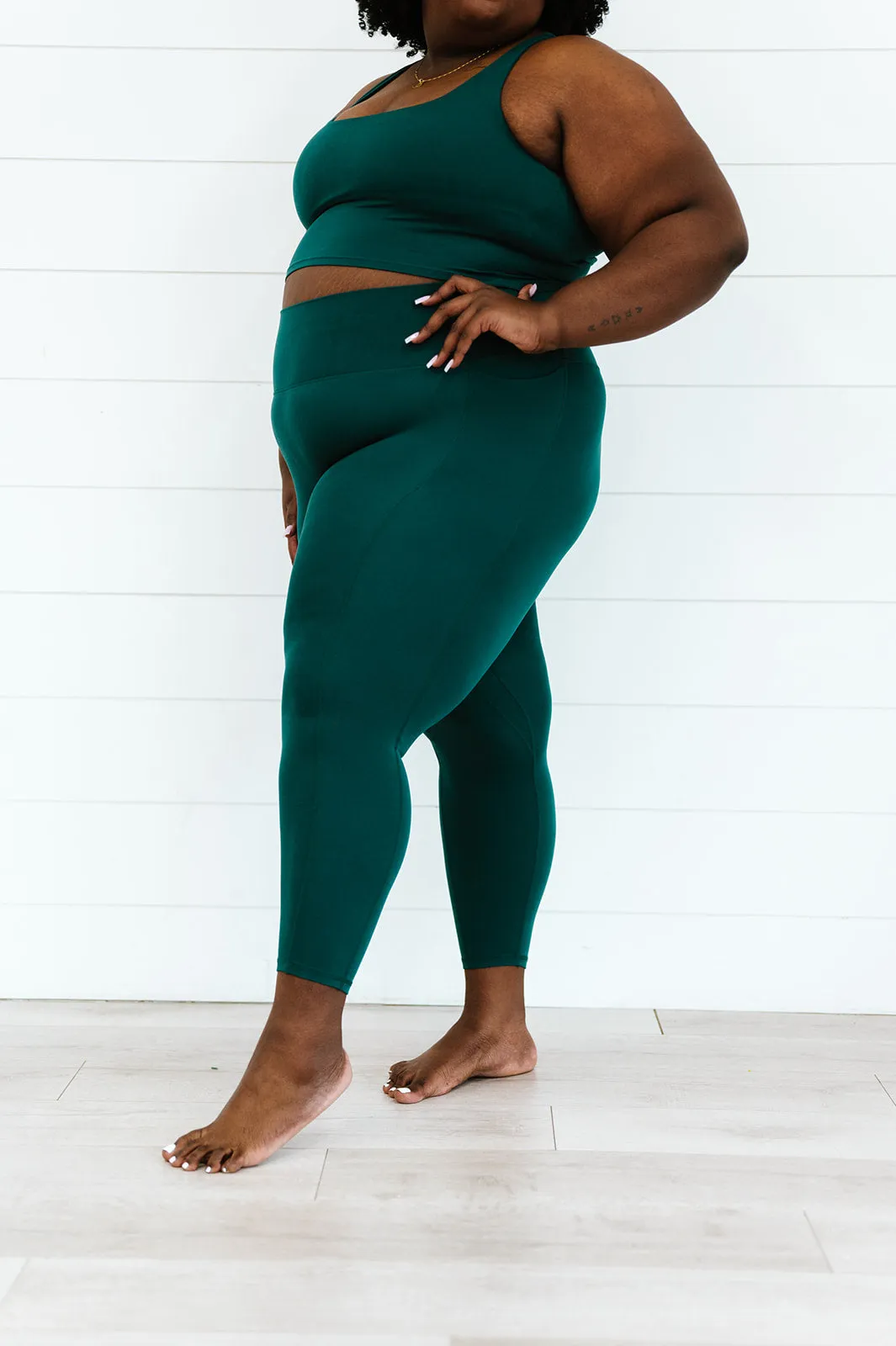 Balance High Waisted Leggings | Pine