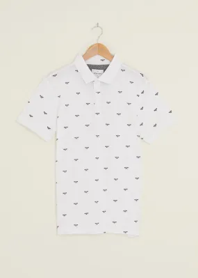 Beehive Polo Shirt - White