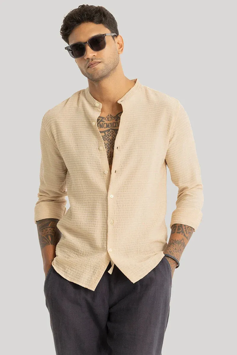 Benedetta Beige Textured Shirt