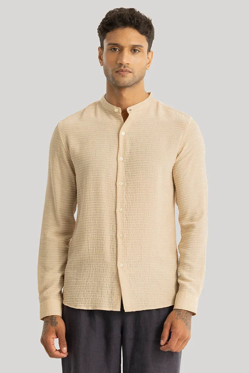 Benedetta Beige Textured Shirt