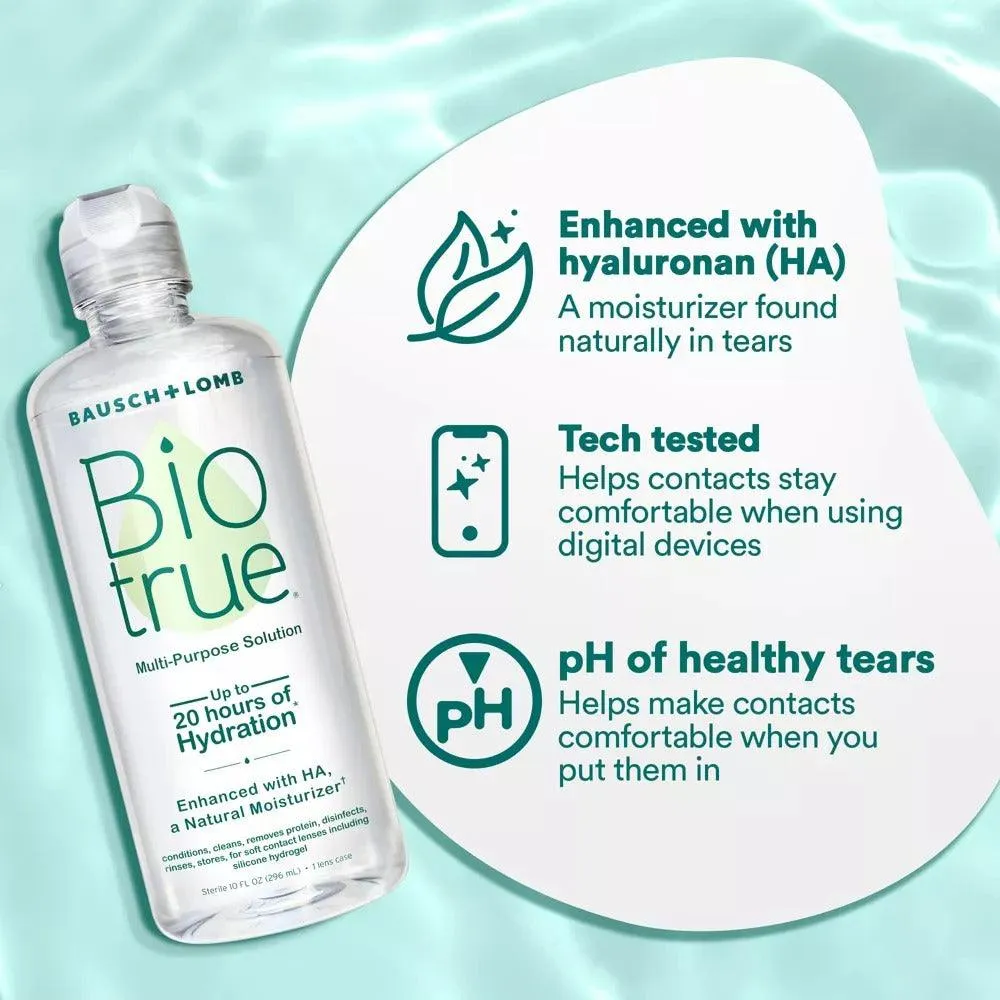 Biotrue Contact Lens Solution = 2 Pack 10oz Each