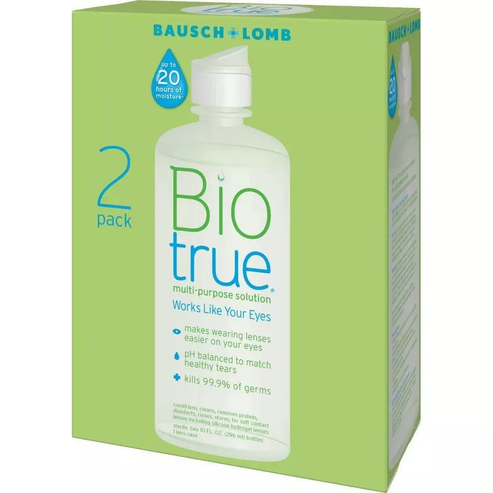 Biotrue Contact Lens Solution = 2 Pack 10oz Each