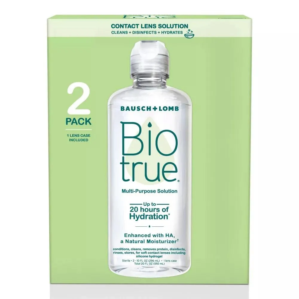 Biotrue Contact Lens Solution = 2 Pack 10oz Each