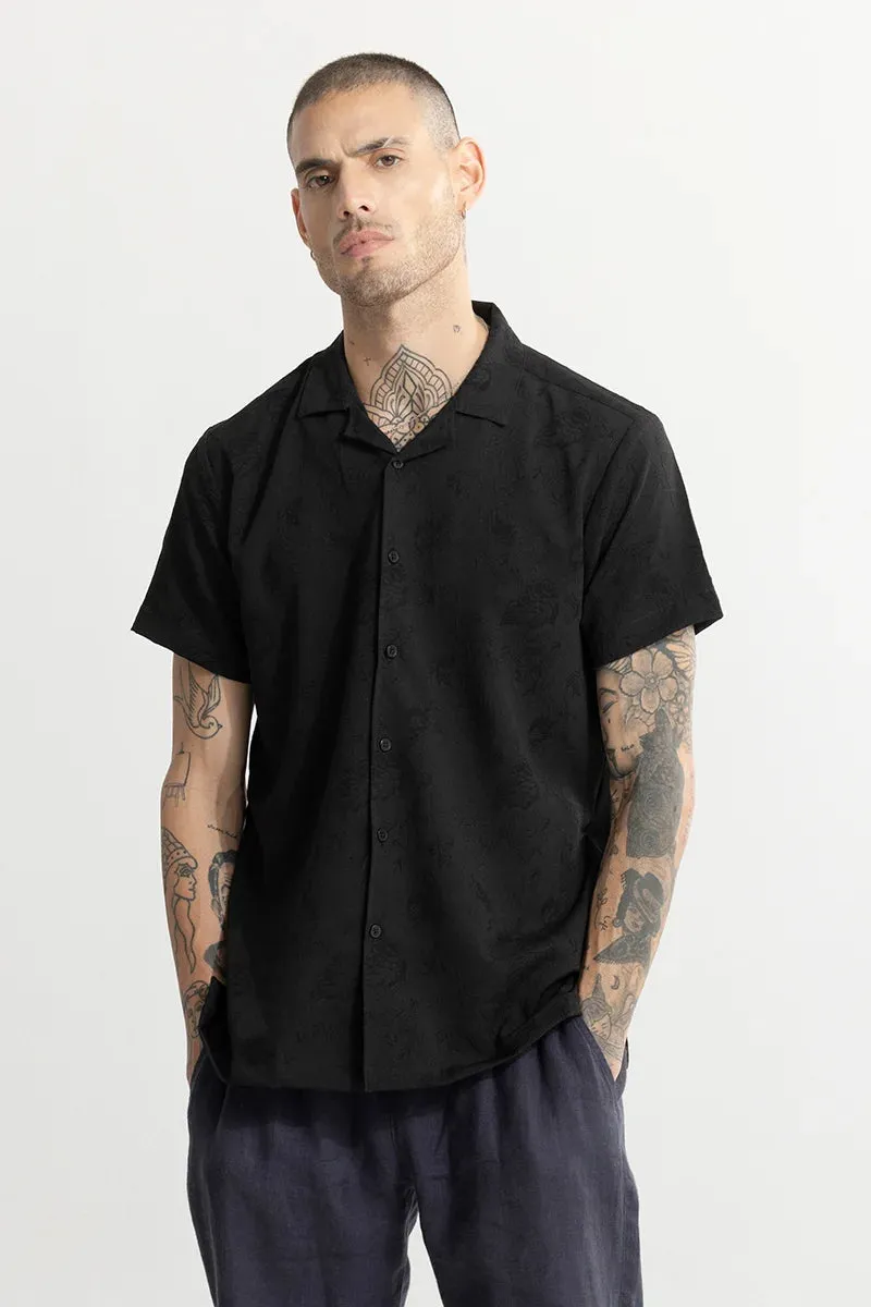 Birch Textured Black Shirt