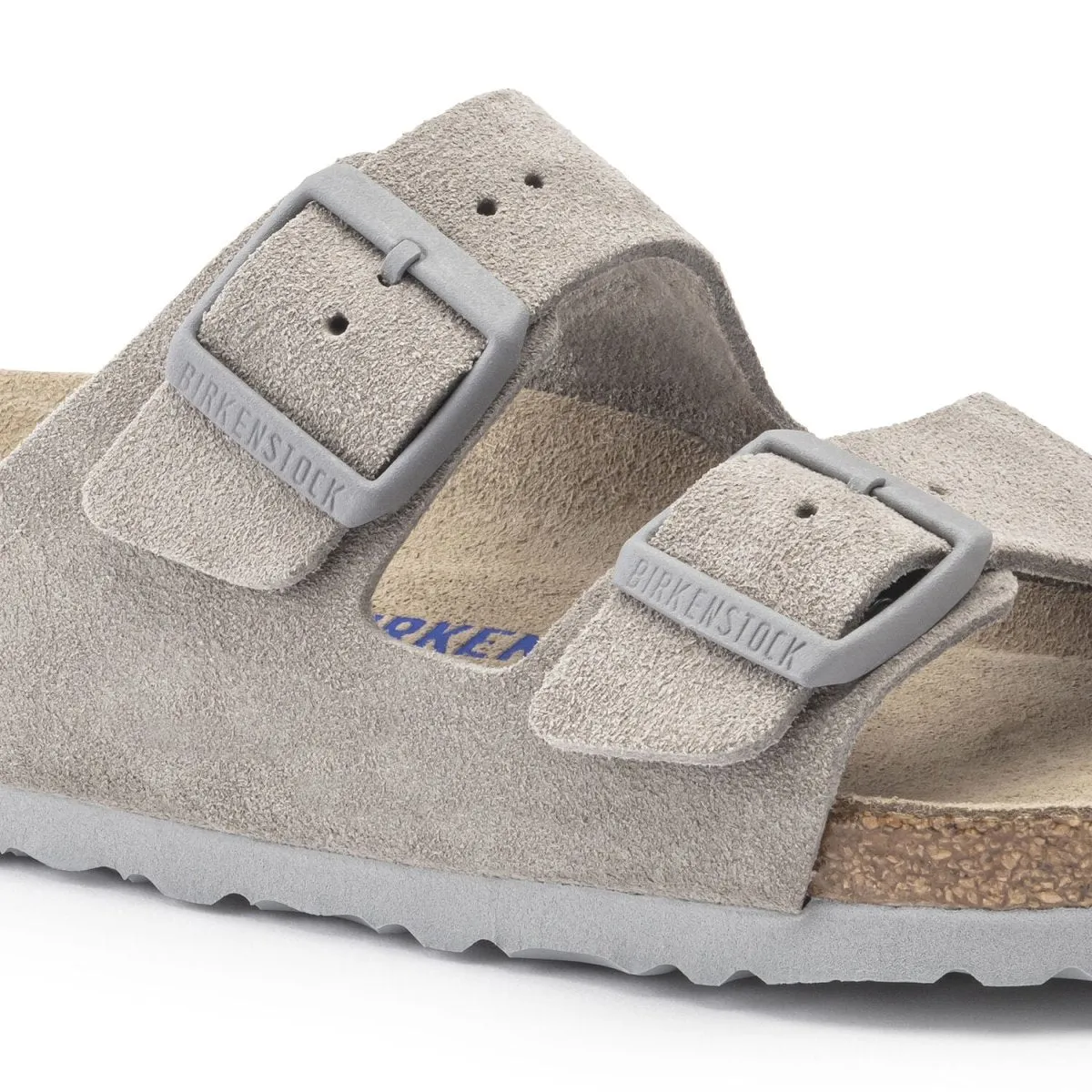 Birkenstock Men's Arizona Soft Footbed Stone Suede