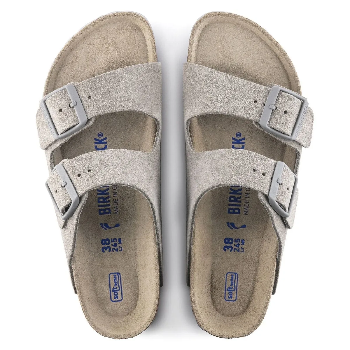 Birkenstock Men's Arizona Soft Footbed Stone Suede