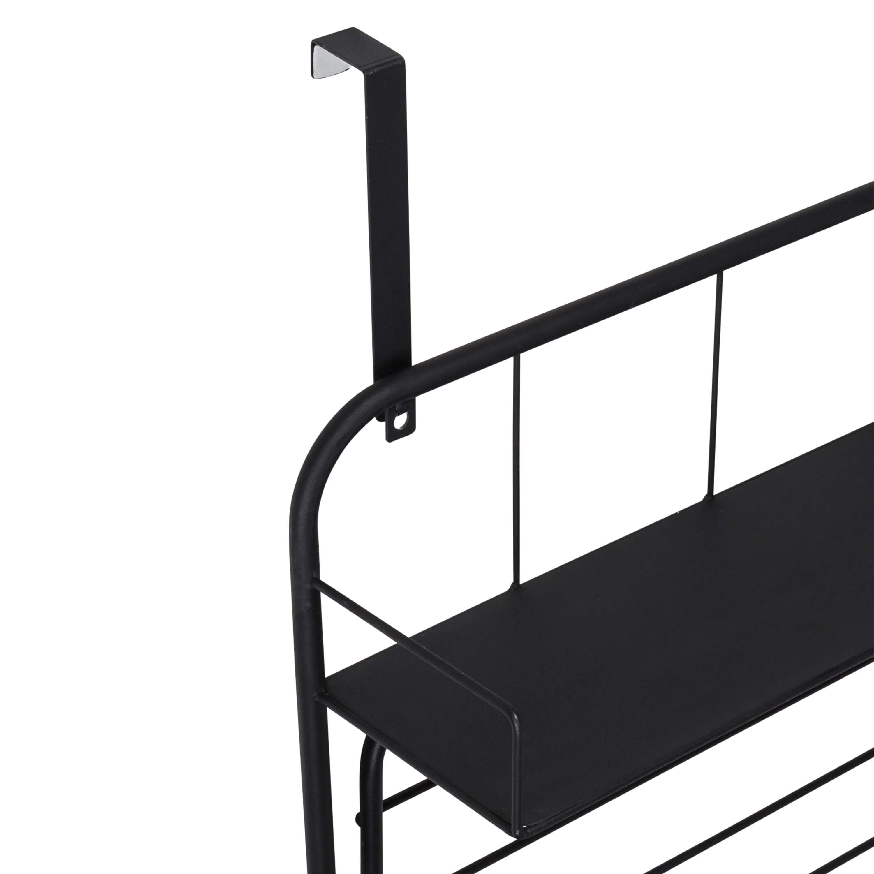 Black Over-the-Door or Wall Mount Folding Drying Rack and Shelf