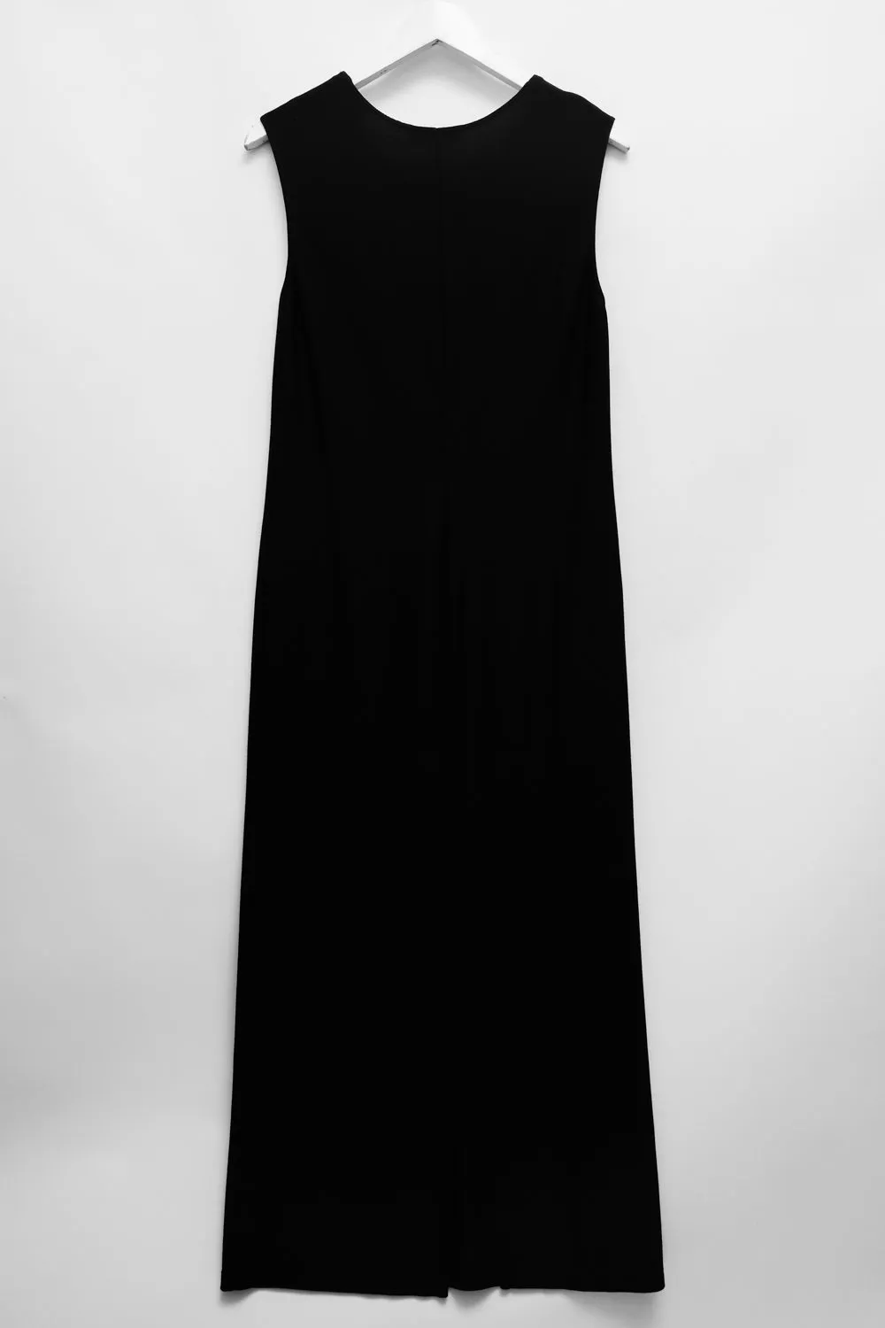 BLACK STRAIGHT MAXI VINTAGE DRESS