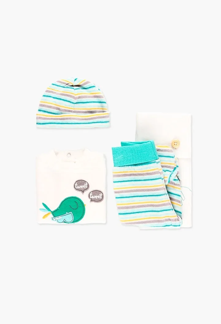 Boboli Pack Velour for Baby Boy  (Size NB-6M)