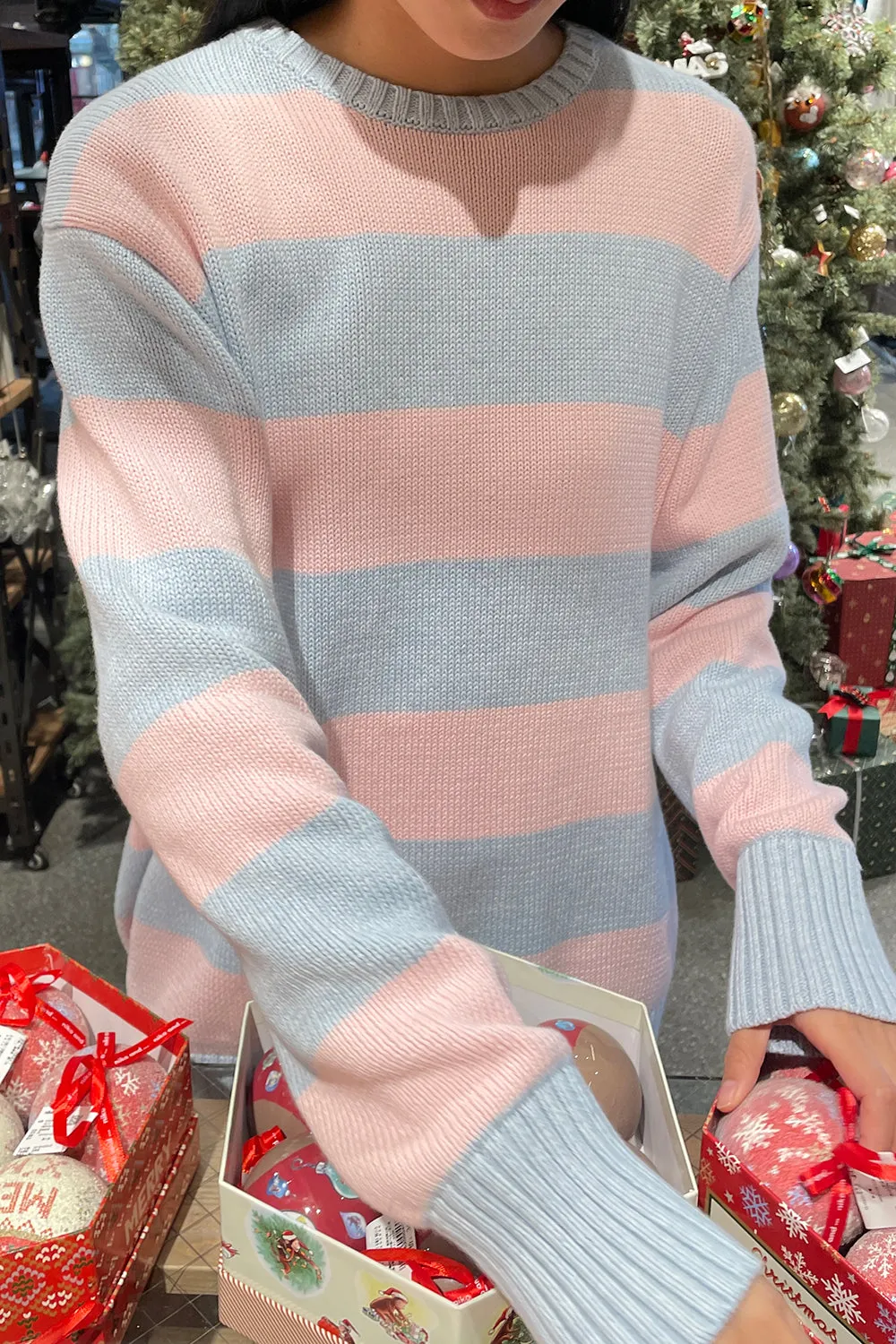 Brianna Cotton Thick Stripe Sweater