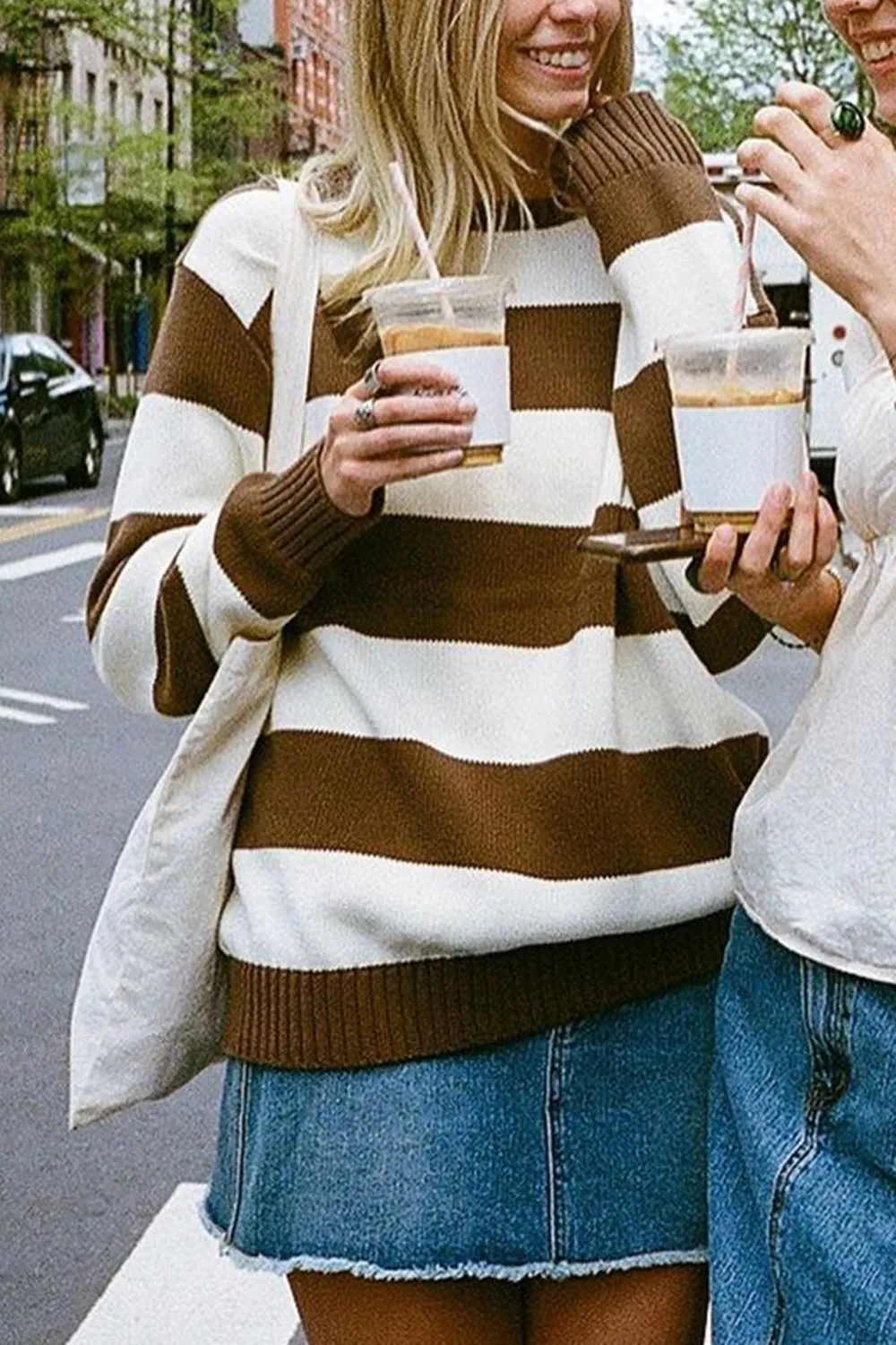 Brianna Cotton Thick Stripe Sweater