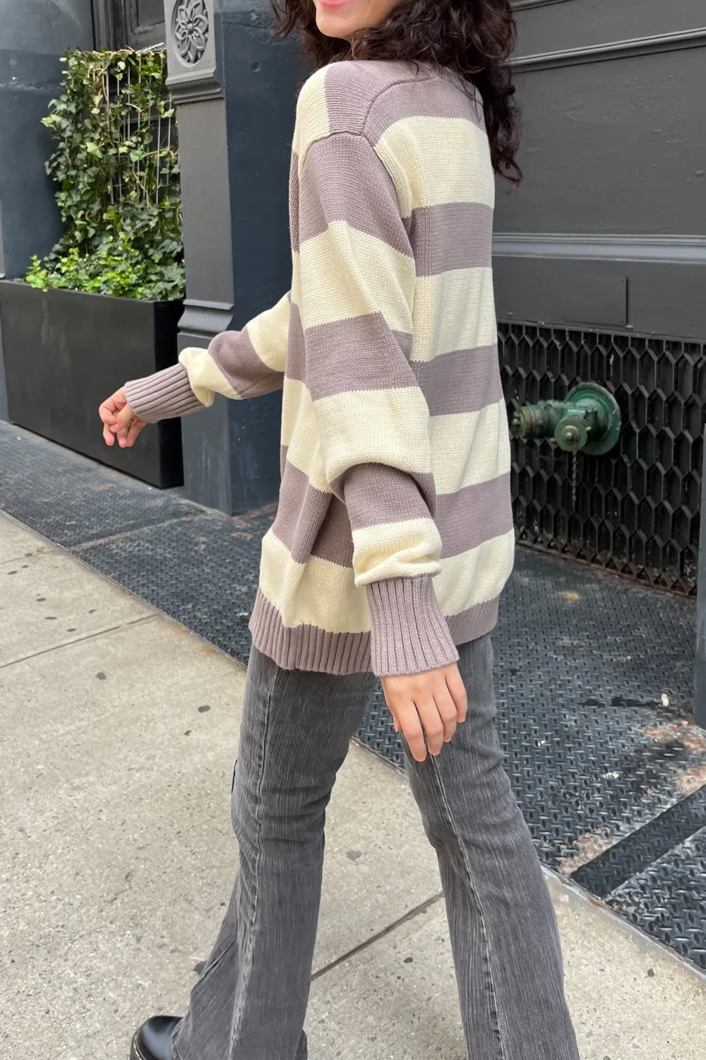 Brianna Cotton Thick Stripe Sweater