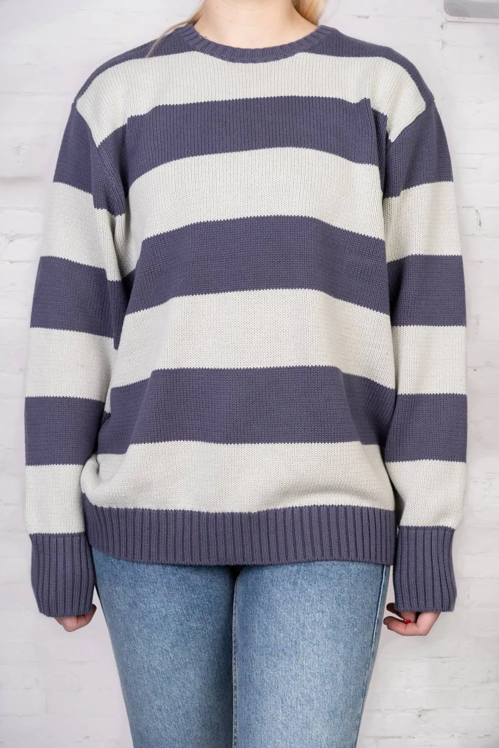 Brianna Cotton Thick Stripe Sweater