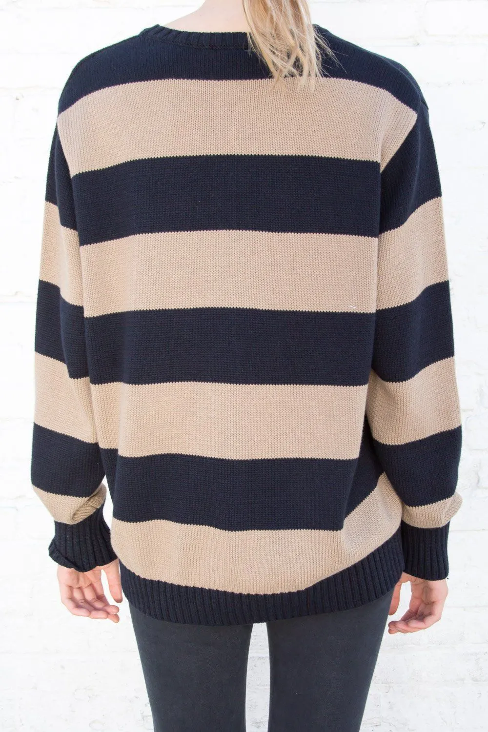 Brianna Cotton Thick Stripe Sweater