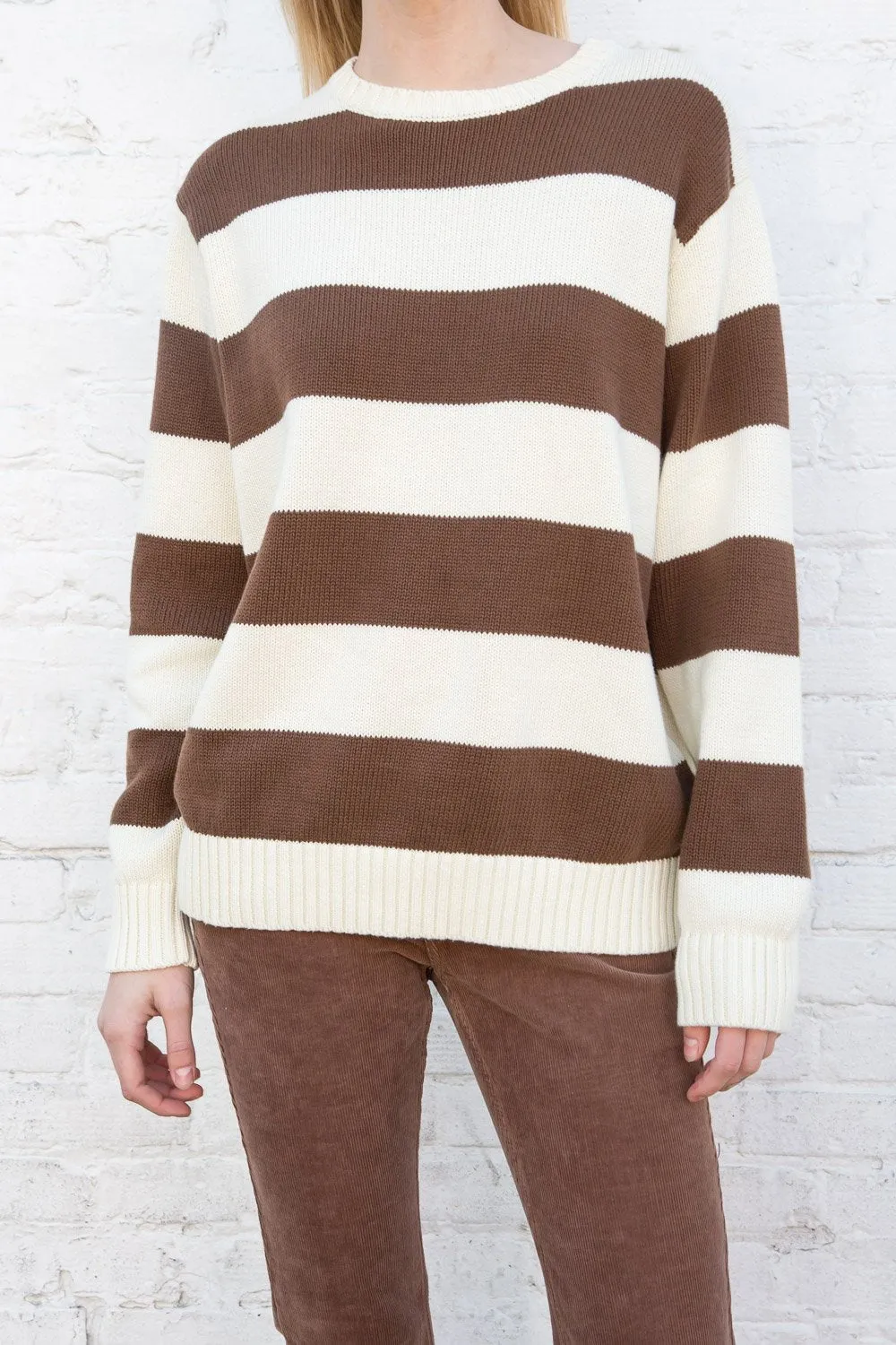 Brianna Cotton Thick Stripe Sweater