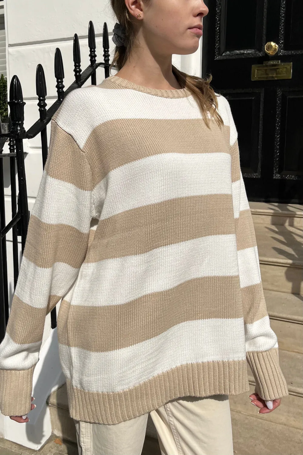 Brianna Cotton Thick Stripe Sweater