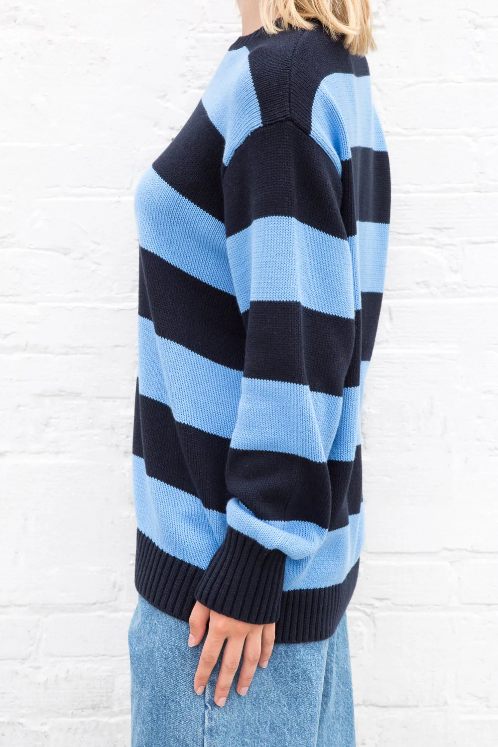 Brianna Cotton Thick Stripe Sweater