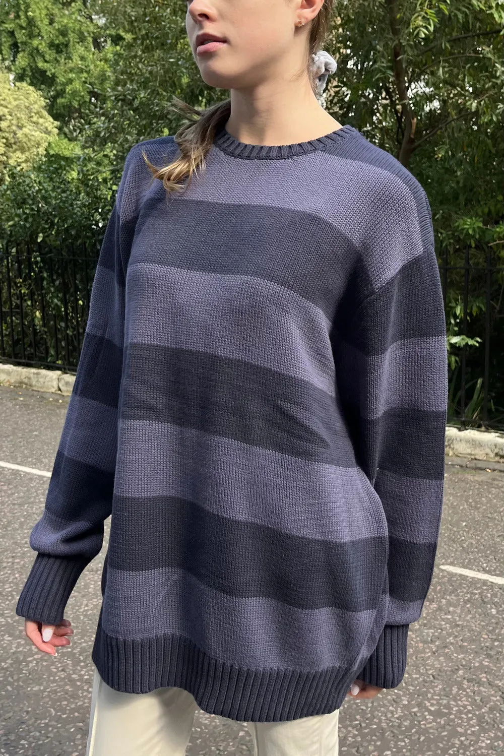 Brianna Cotton Thick Stripe Sweater