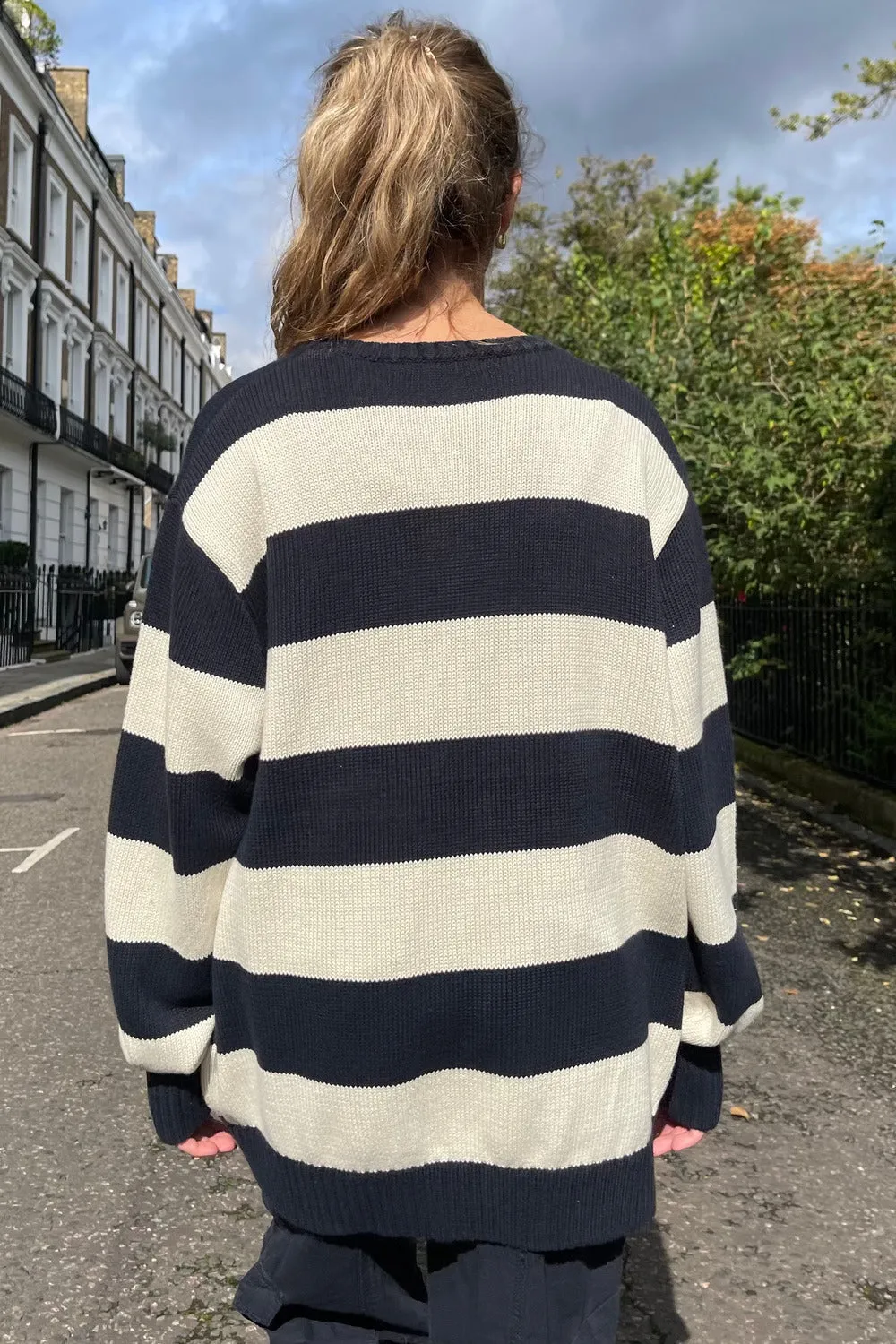 Brianna Cotton Thick Stripe Sweater