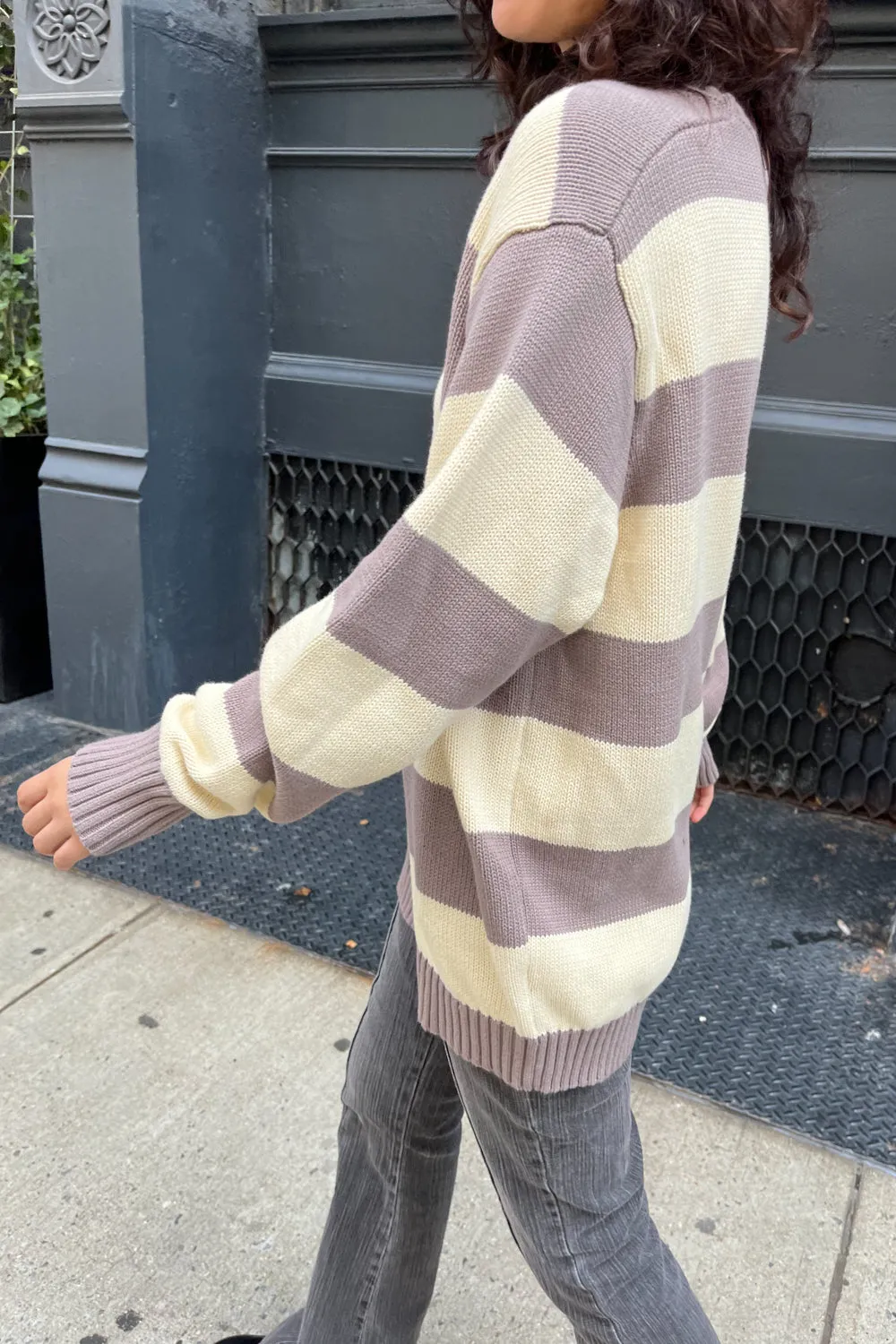 Brianna Cotton Thick Stripe Sweater