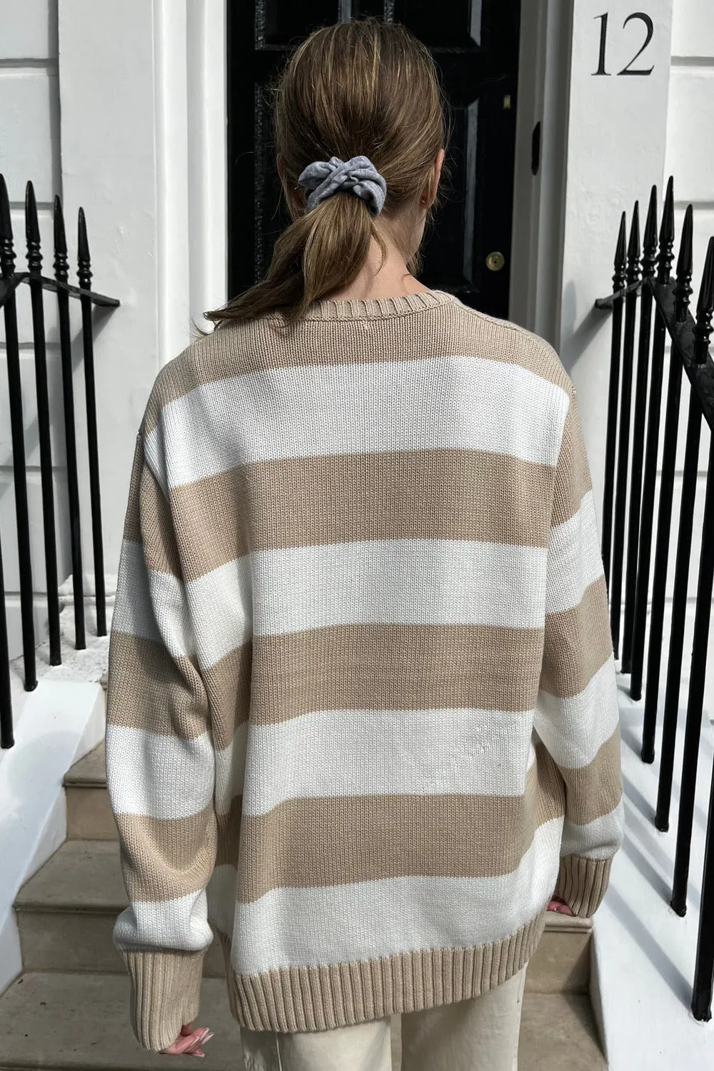 Brianna Cotton Thick Stripe Sweater