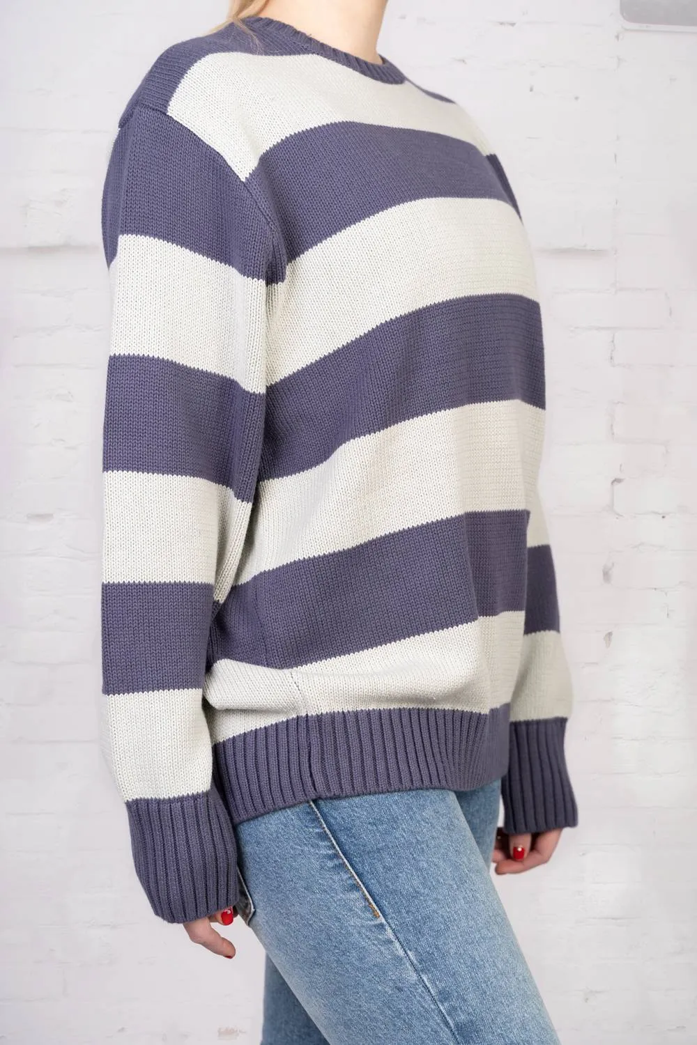 Brianna Cotton Thick Stripe Sweater