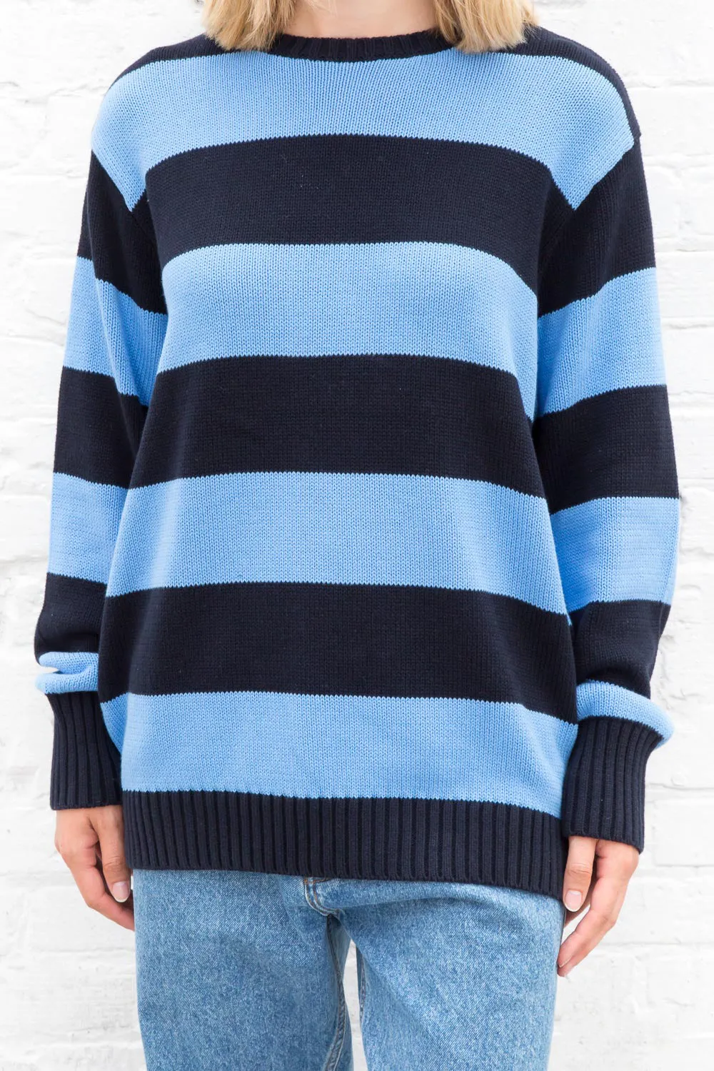 Brianna Cotton Thick Stripe Sweater