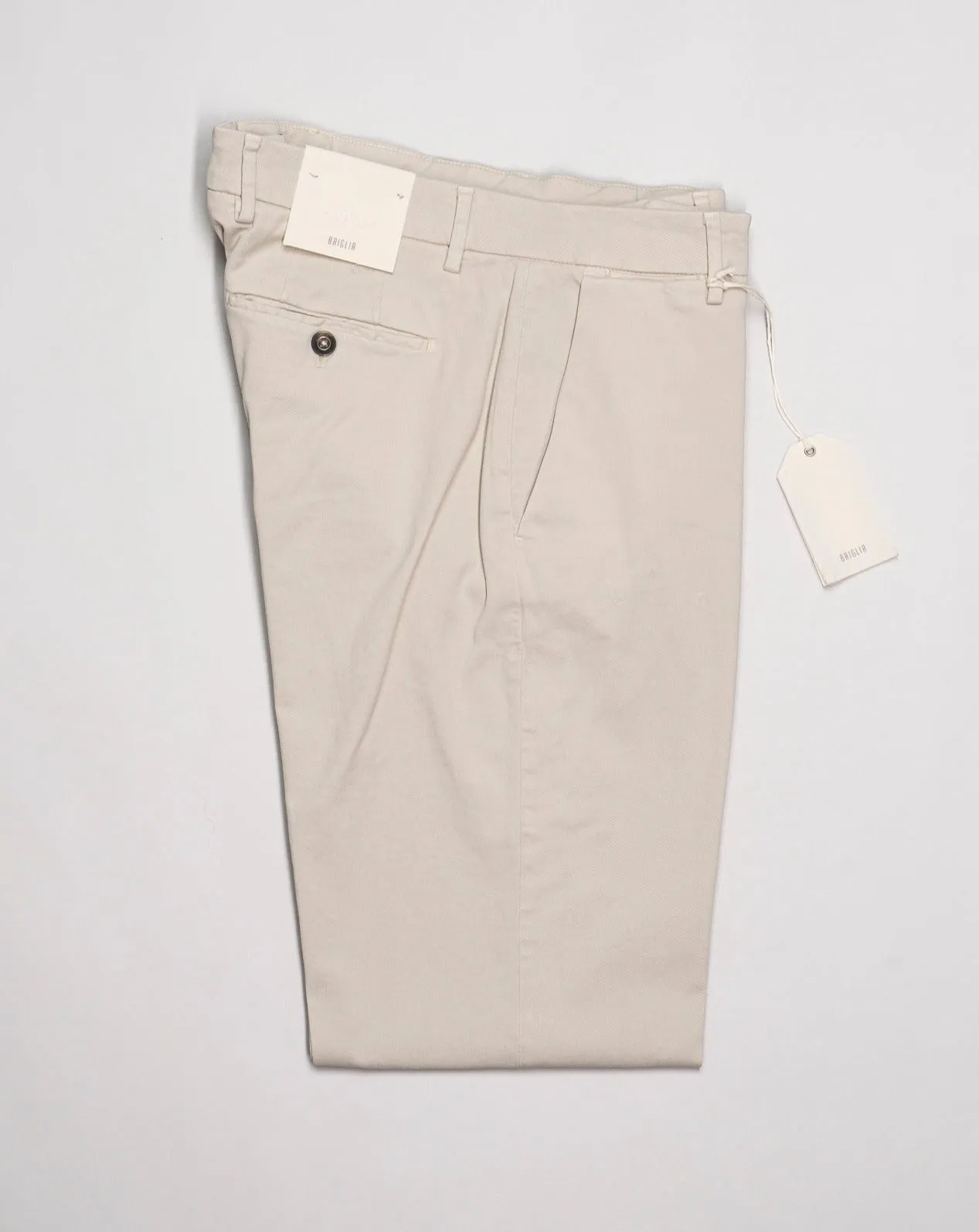 Briglia Garment Dyed Soho Trousers / Gesso