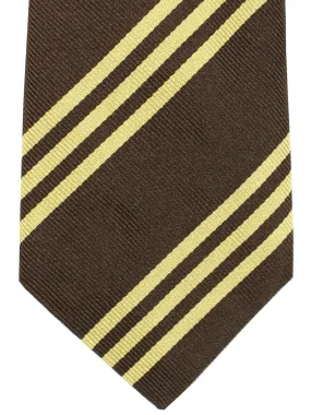 Brunello Cucinelli Tie Brown Stripes FINAL SALE