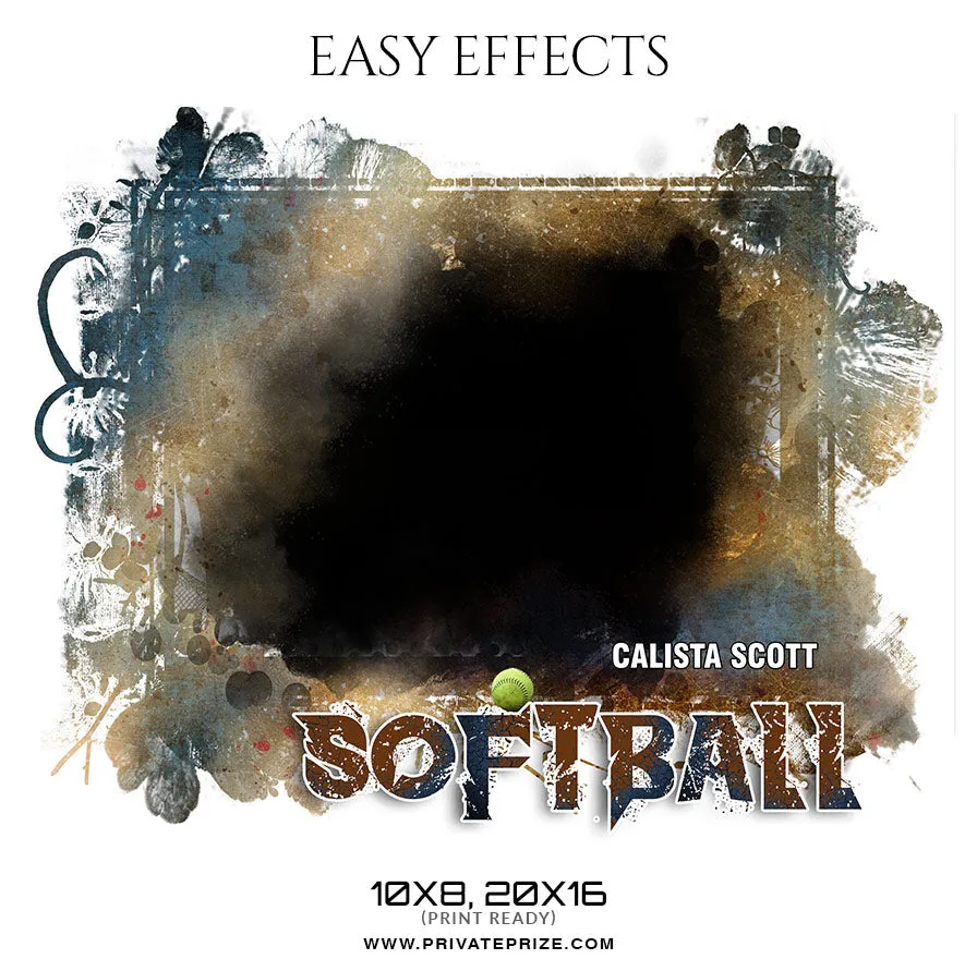 Calista Scott  - Softball Easy Effect Sports Photography Template