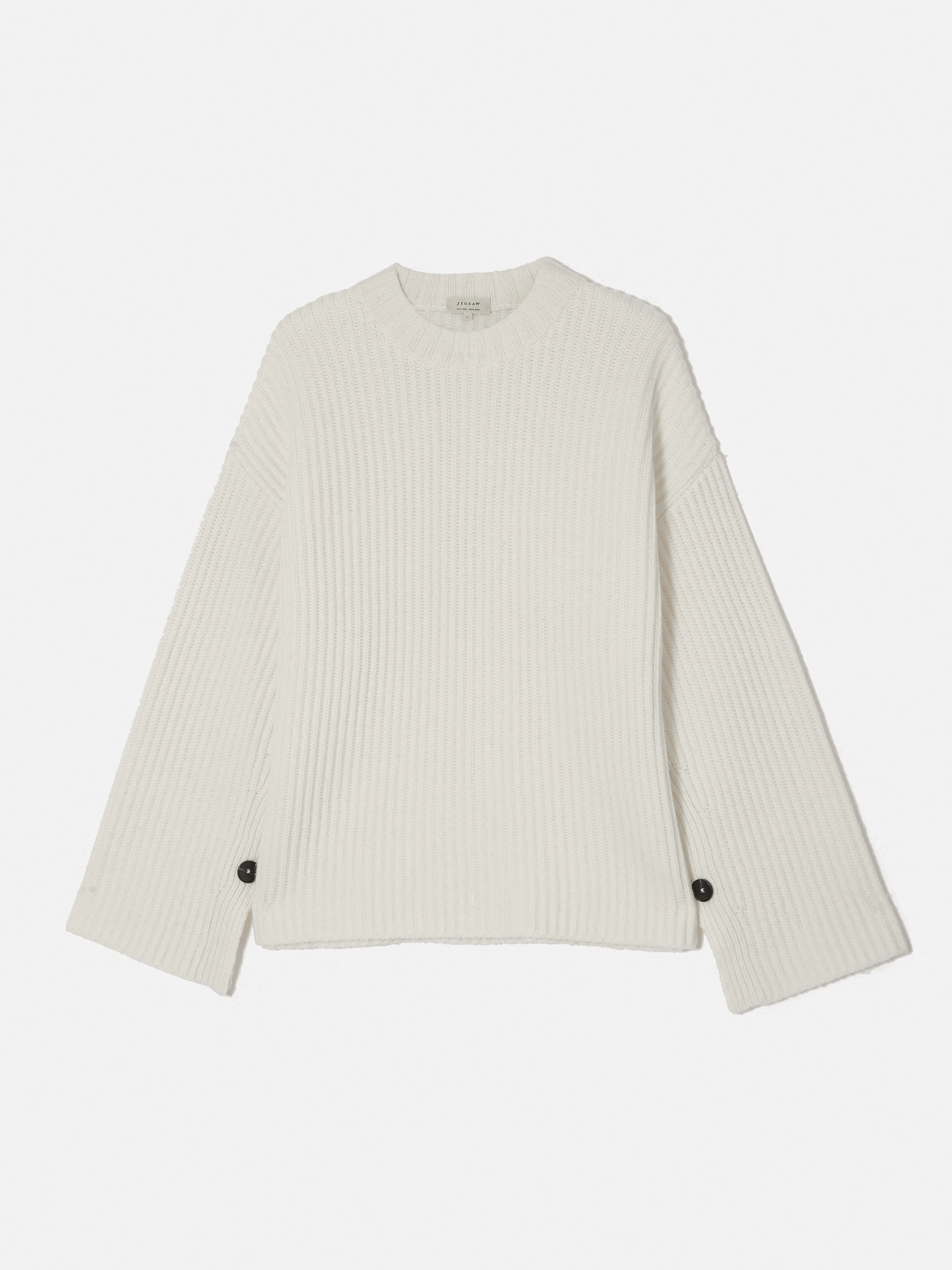 Cape Button Jumper | Ivory