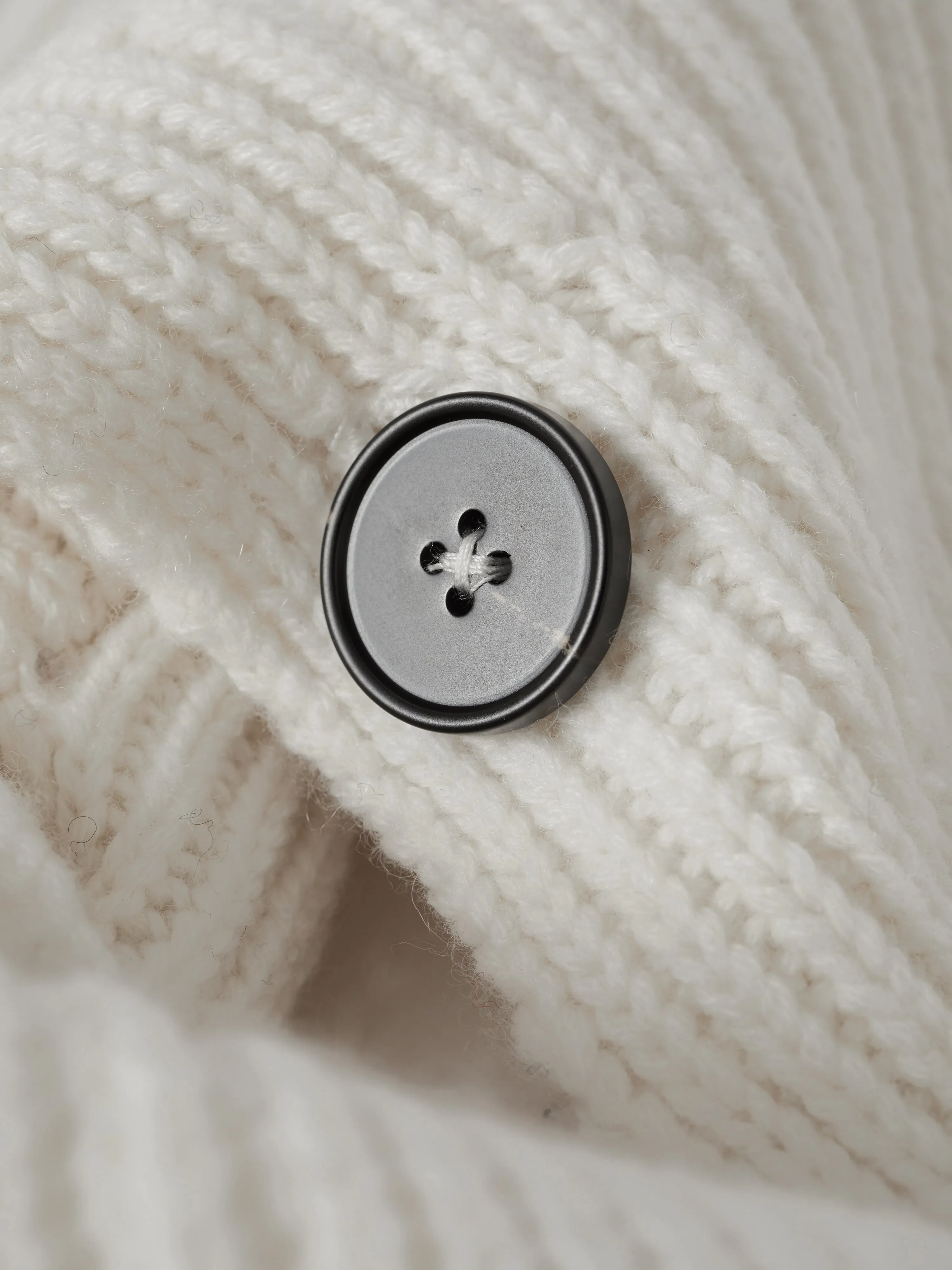 Cape Button Jumper | Ivory