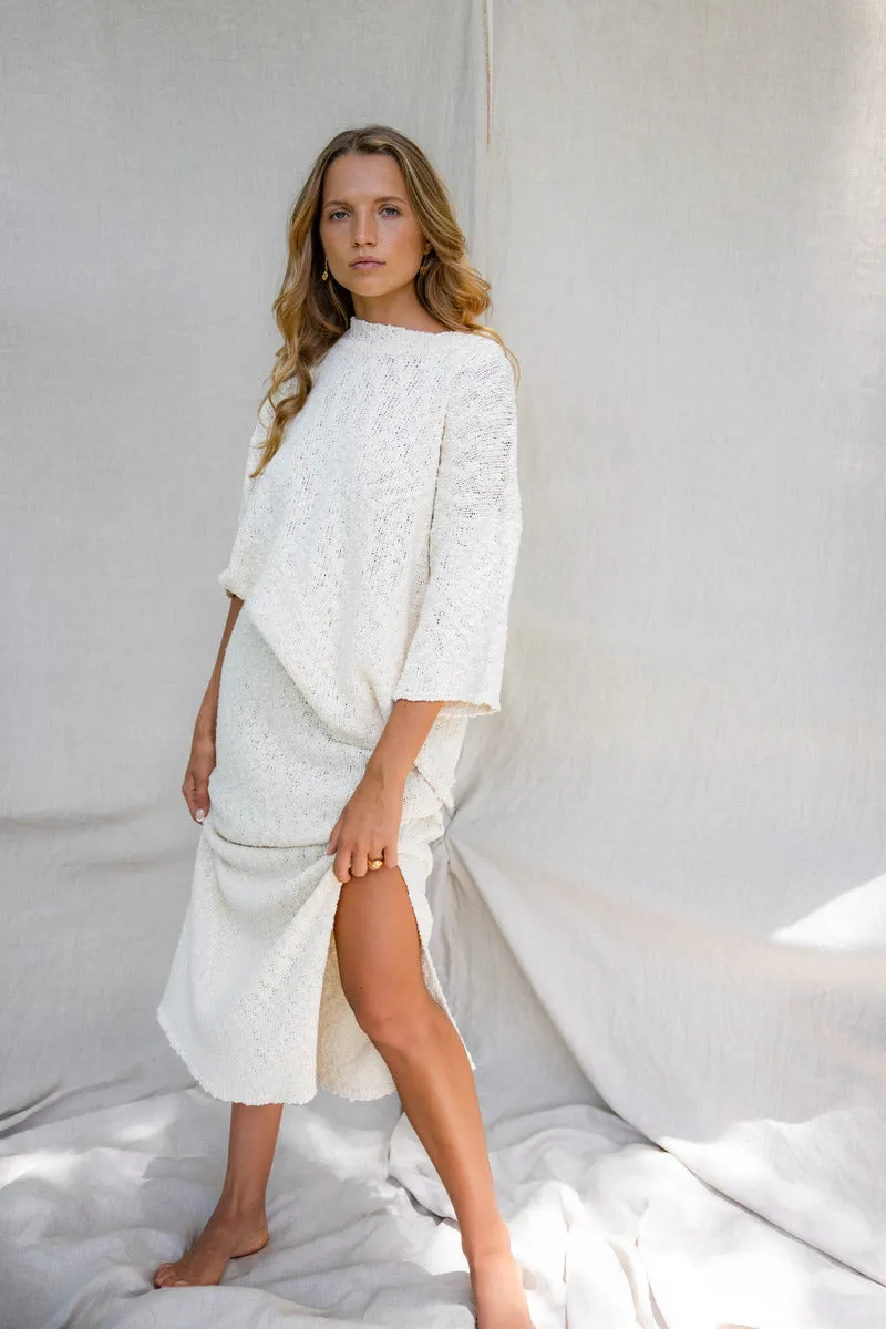 CLOUD KNIT SKIRT - OFF WHITE