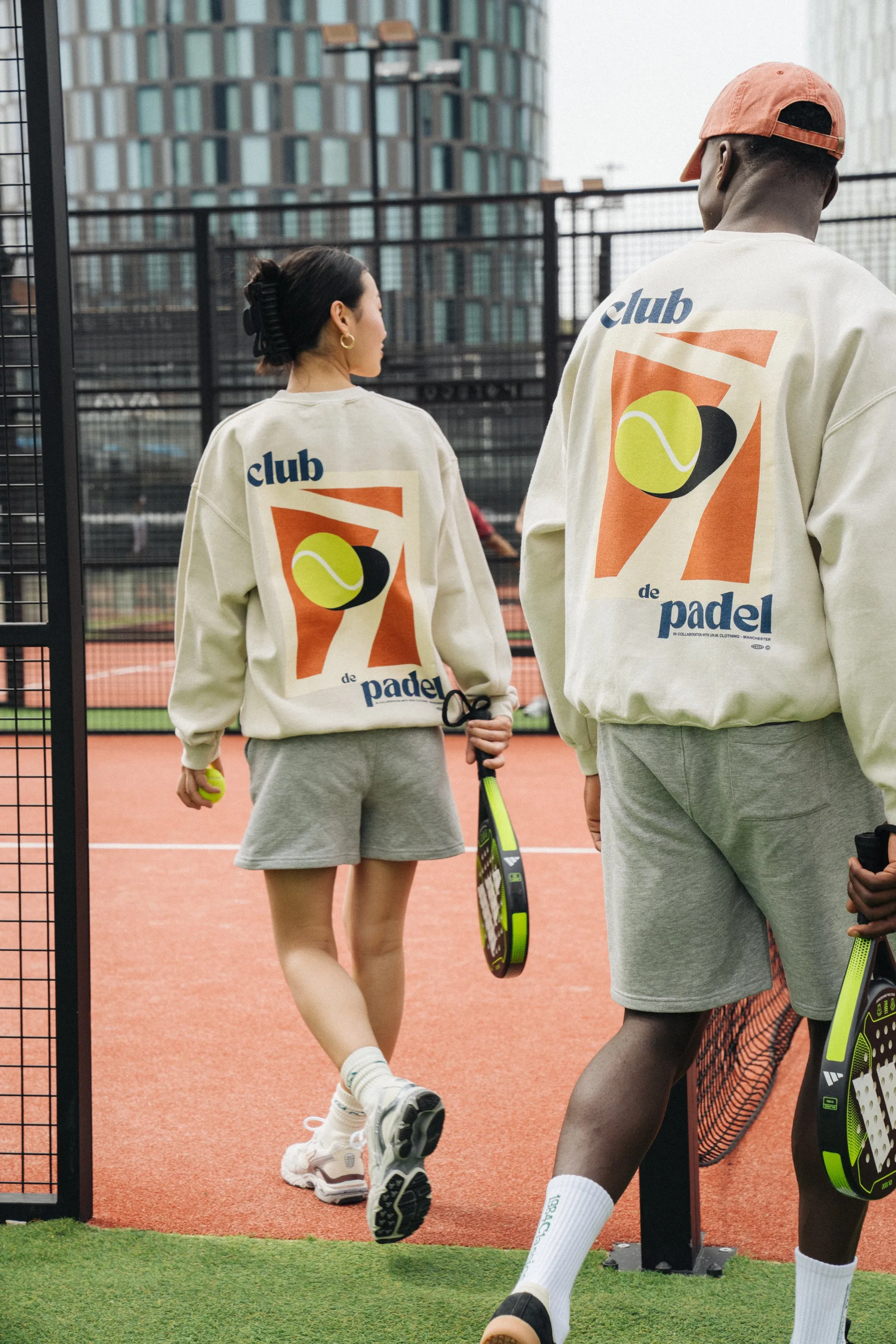 Club de Padel 'Summer Court' Vintage Washed Sweater - Cream