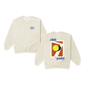 Club de Padel 'Summer Court' Vintage Washed Sweater - Cream