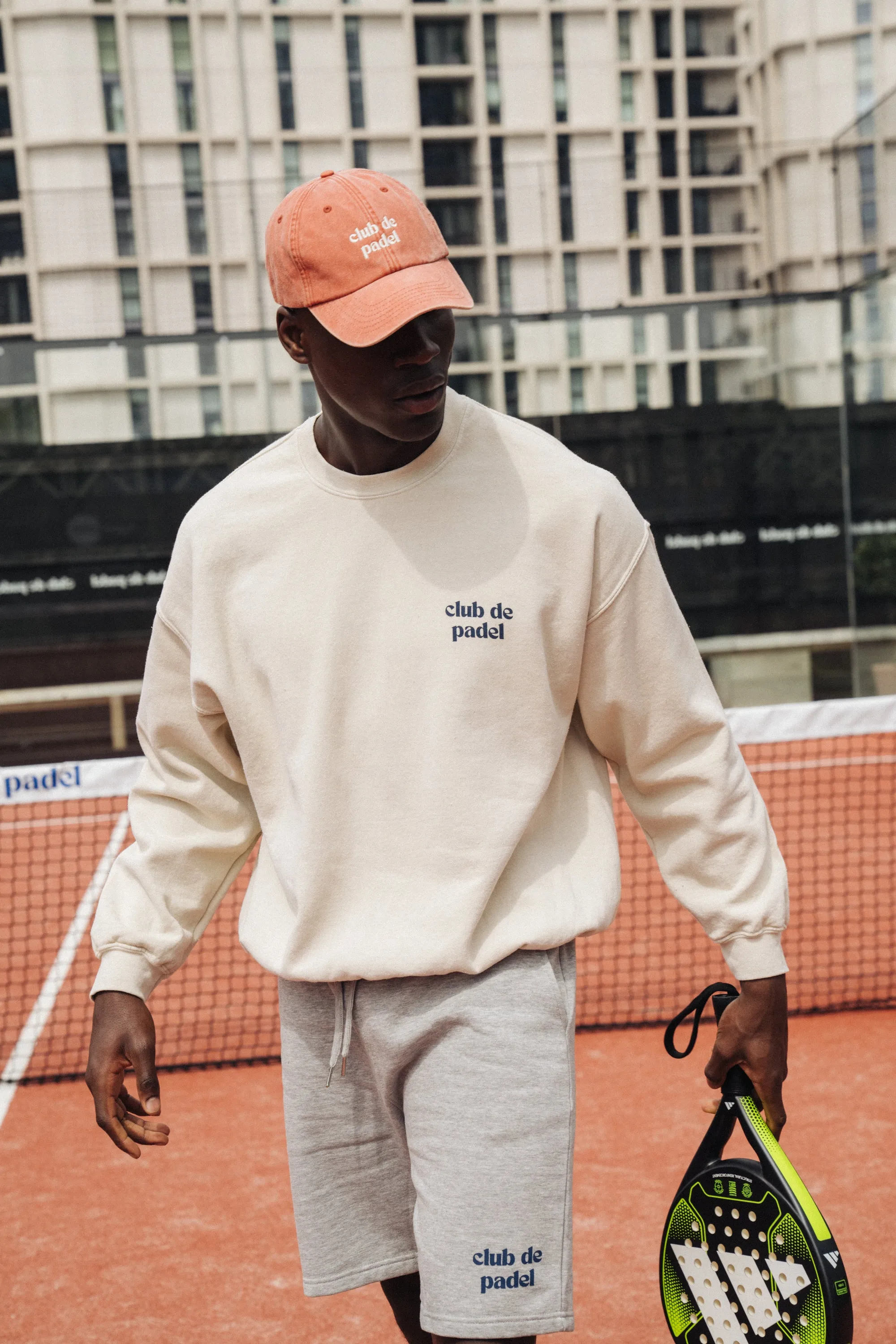 Club de Padel 'Summer Court' Vintage Washed Sweater - Cream